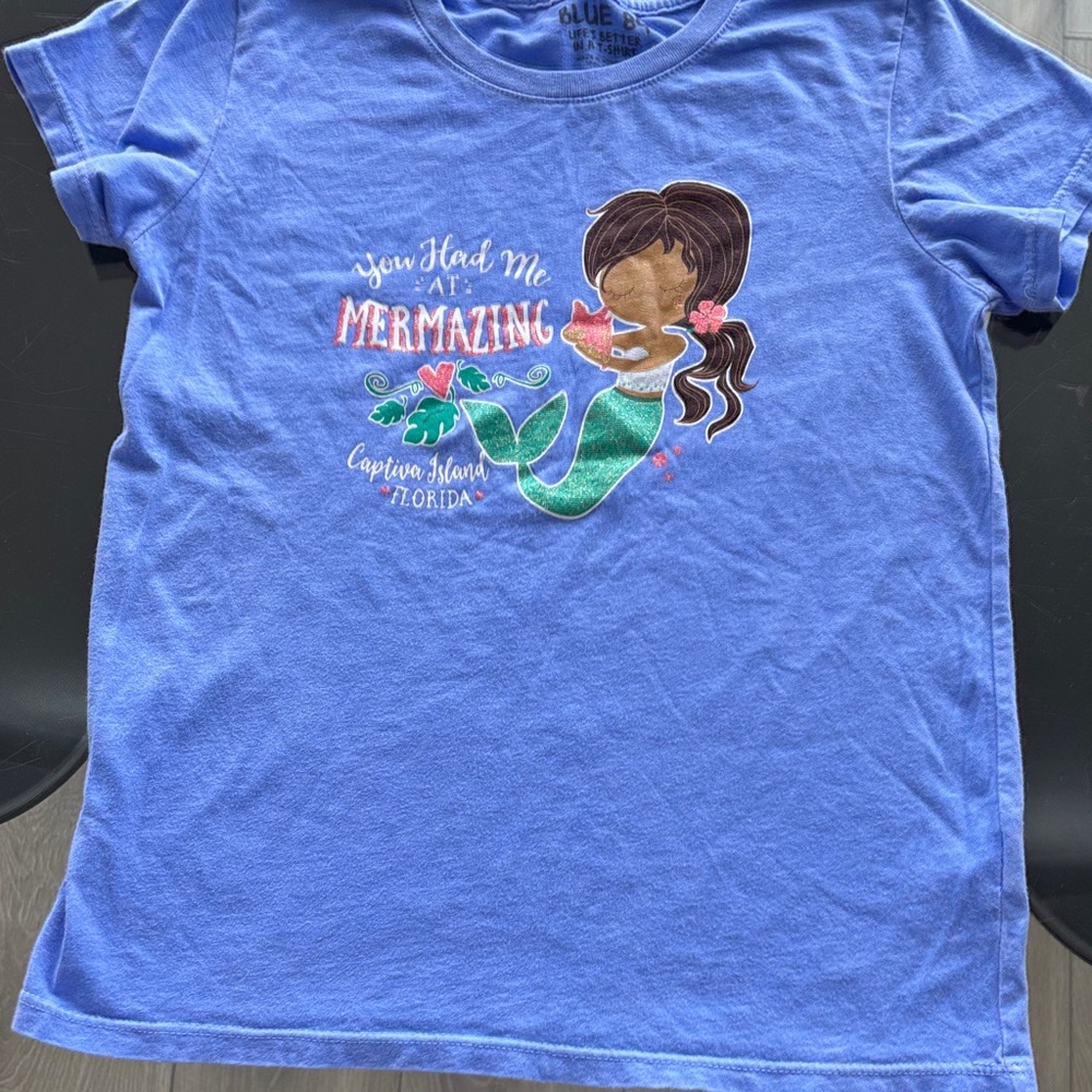 Blue 84 Purple Mermaid Kids T-Shirt